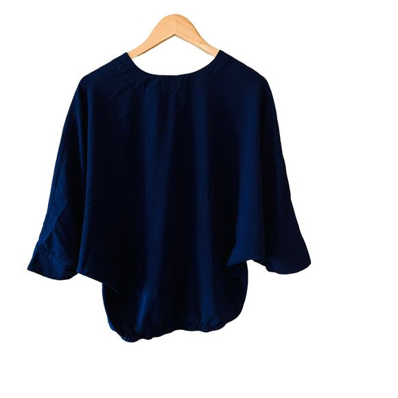 Derek Lam Split Neck Dolman Sleeves Boxy Top Size EU 40 Blue - Picture 2 of 6